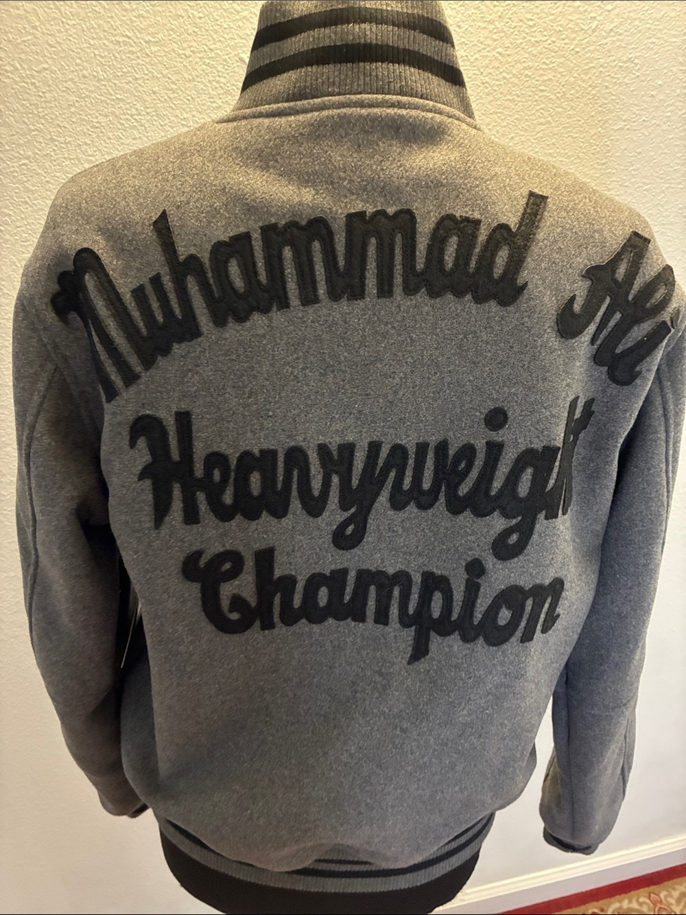 Roots of Fight NWT Champion Gray Muhammad Ali Heavyweight Varsity Jacket Small